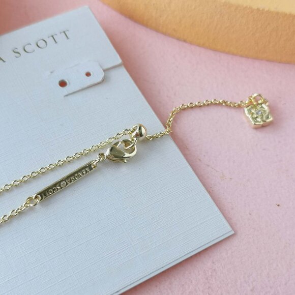 Kendra Scott - Elisa Cat Black Drusy Gold Necklace - NEW - Picture 2 of 3